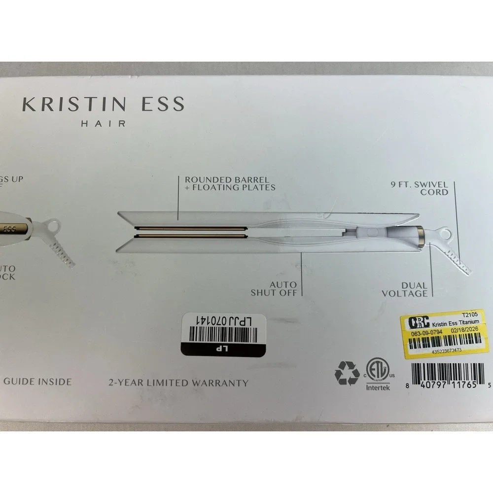 Kristin Ess 3-in-1 Titanium Flat Iron - 1 1/4 inch Curl Or Straight Frizz Contro